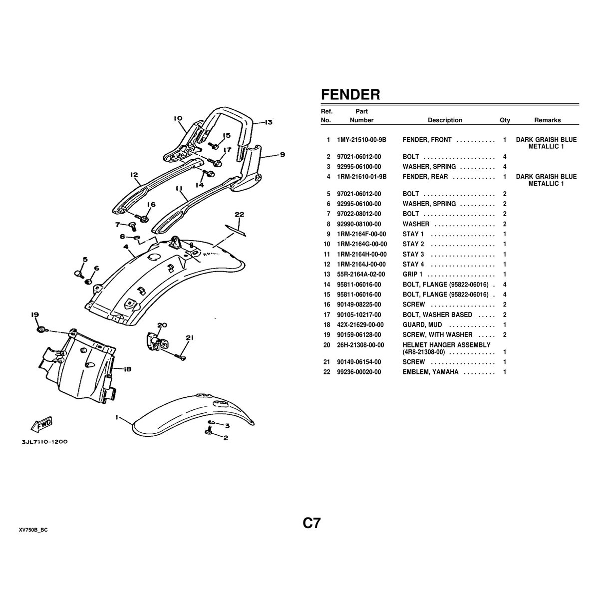 Yamaha XV750B Cylinder Head Parts Manual PDF - 63 Pages - Image 4