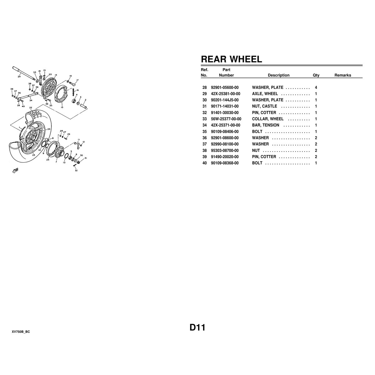 Yamaha XV750B Cylinder Head Parts Manual PDF - 63 Pages - Image 6