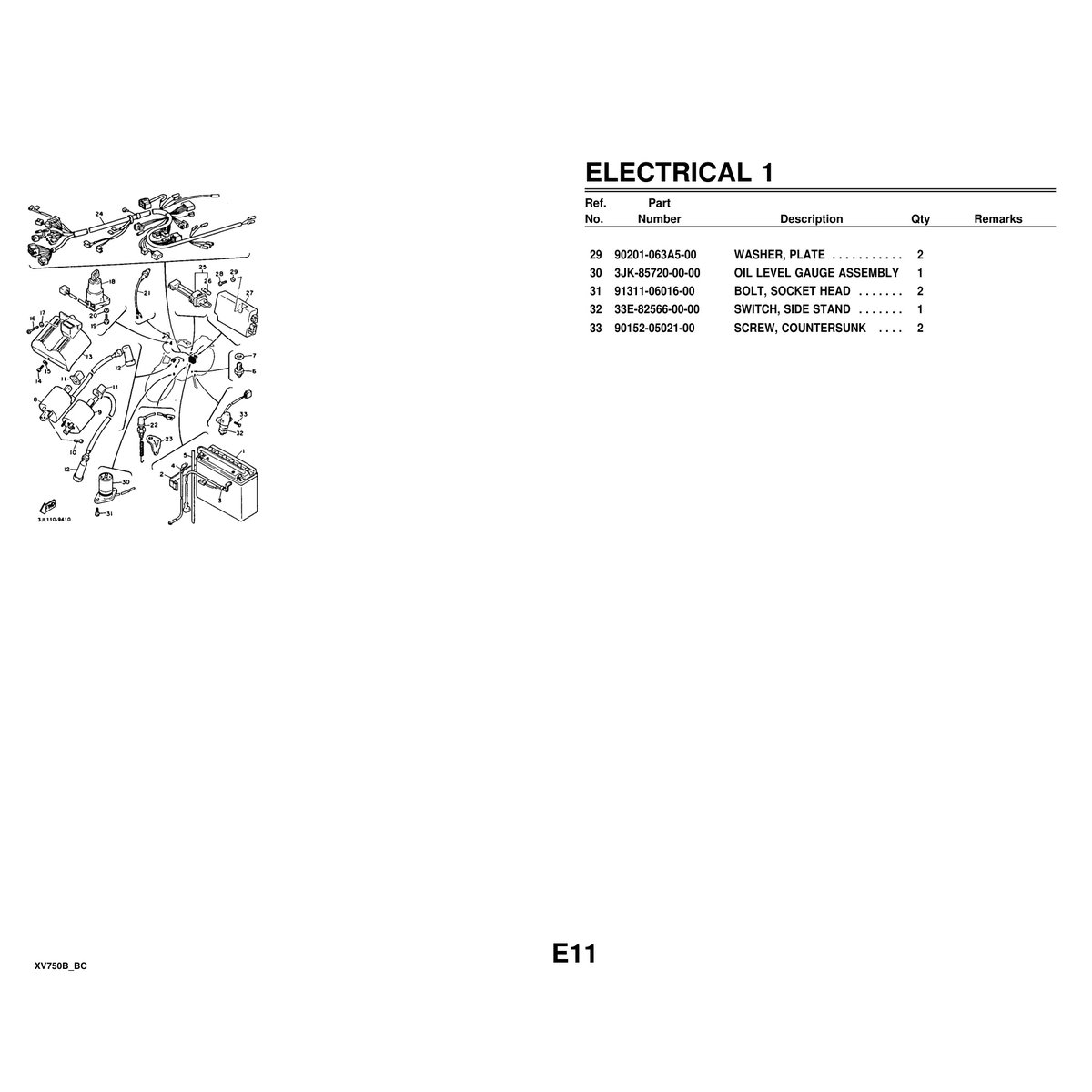 Yamaha XV750B Cylinder Head Parts Manual PDF - 63 Pages - Image 7