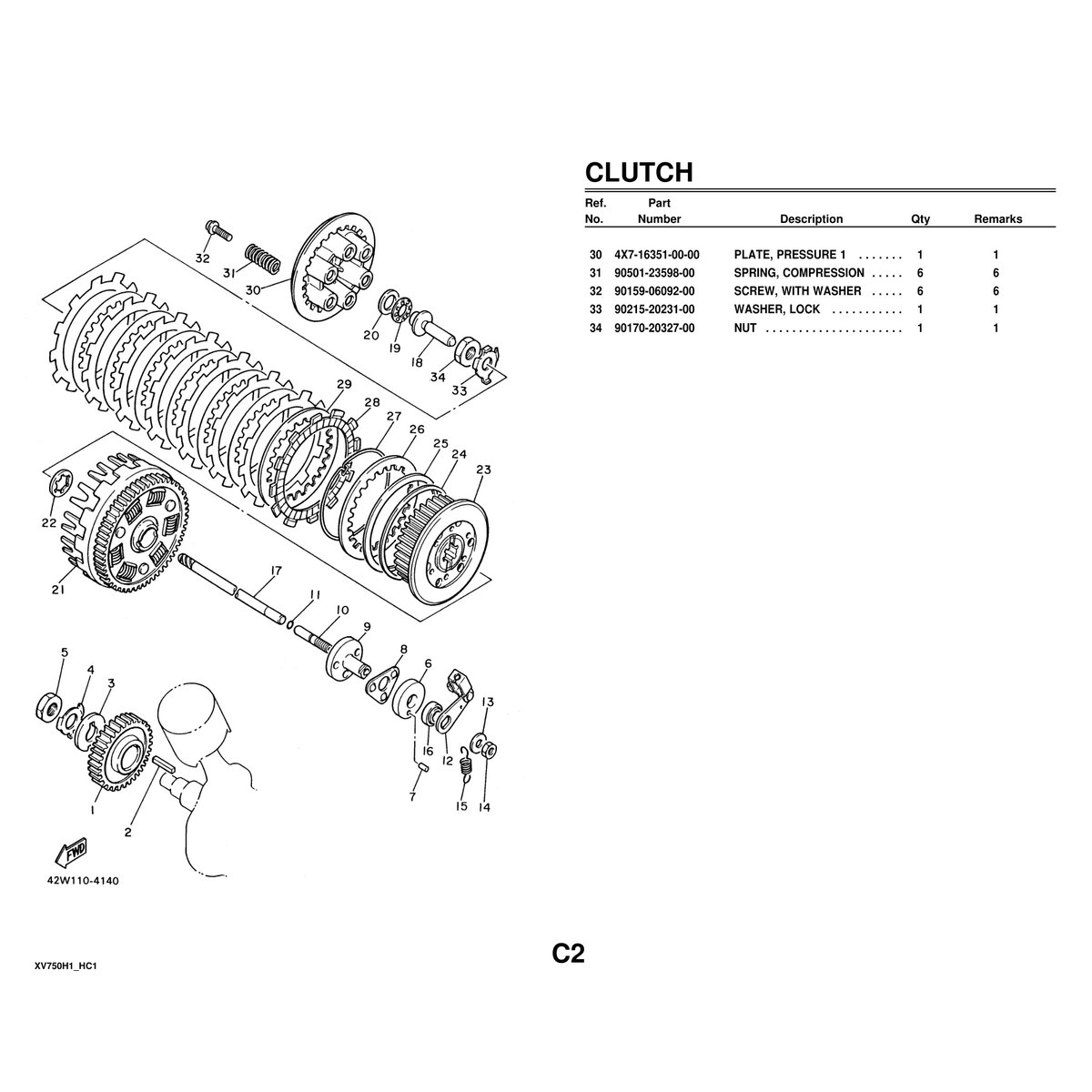 Yamaha XV750H1 Parts Catalog Complete Assembly Guide PDF - Image 3