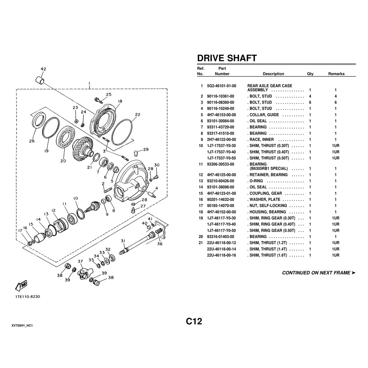 Yamaha XV750H1 Parts Catalog Complete Assembly Guide PDF - Image 5