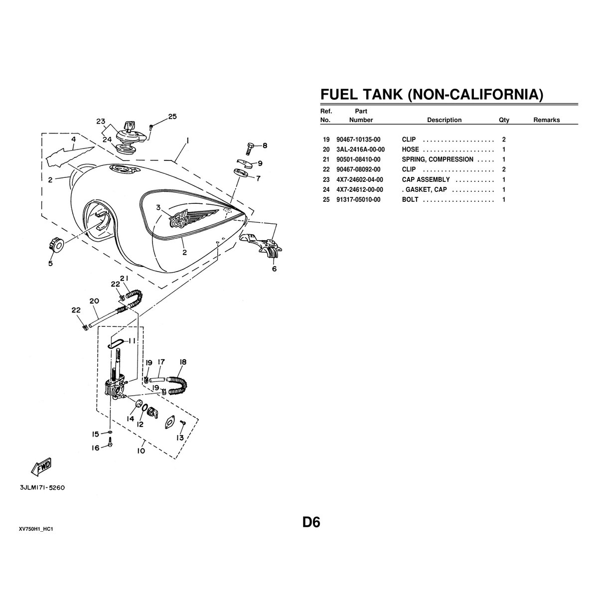 Yamaha XV750H1 Parts Catalog Complete Assembly Guide PDF - Image 6