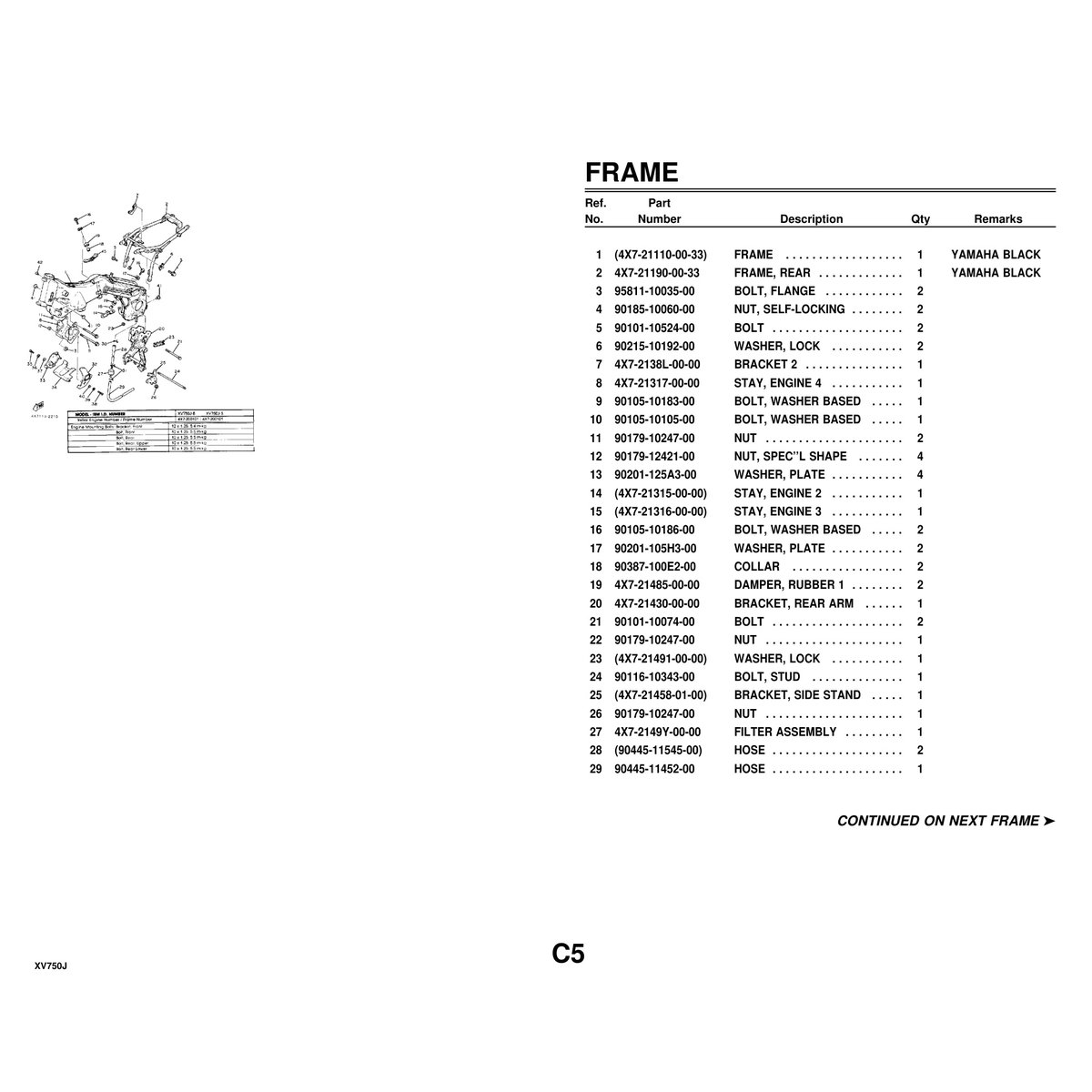 Yamaha XV750J Motorcycle Cylinder Head Parts Manual PDF Guide - Image 4