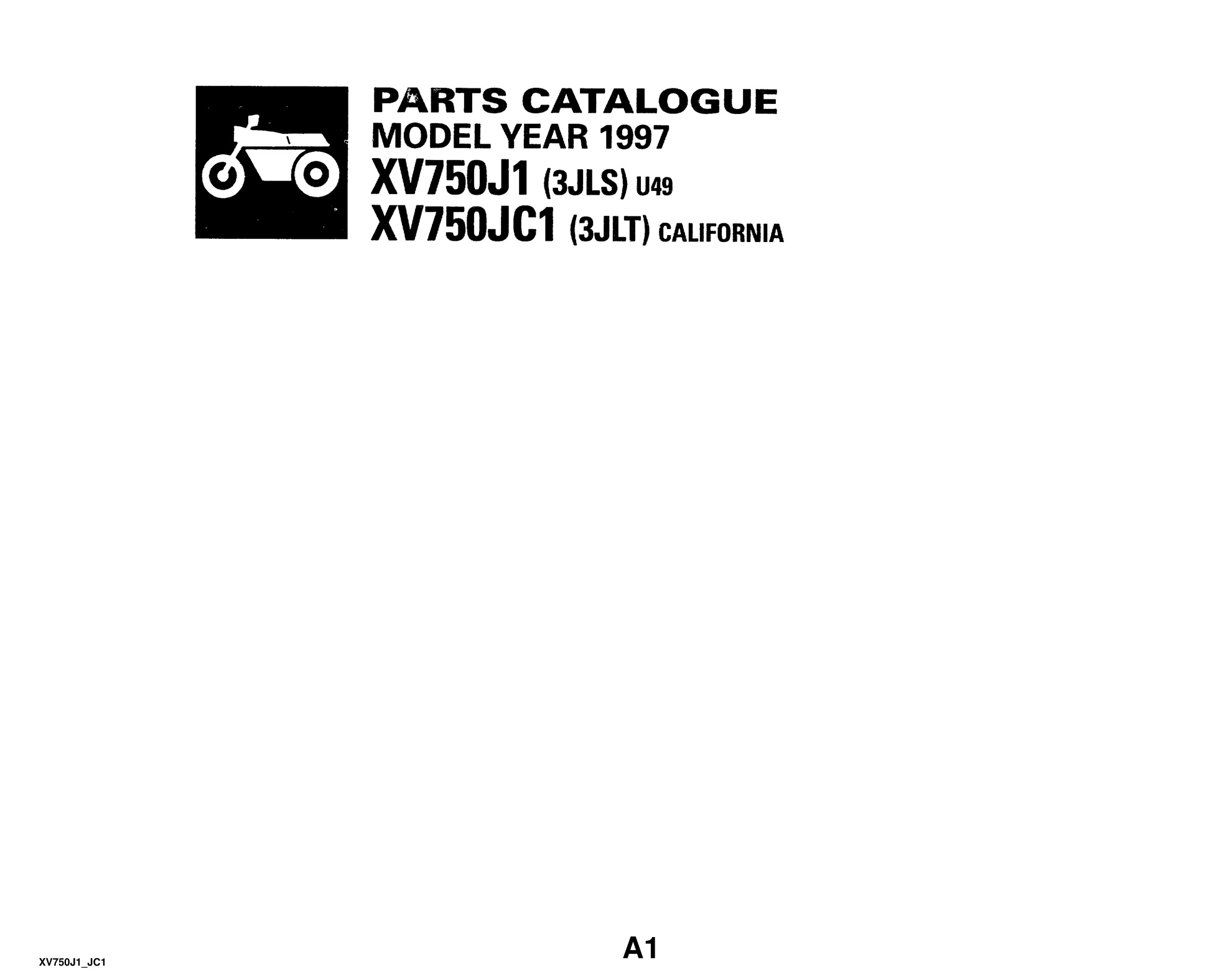 Yamaha XV750J1 Parts Manual - Complete PDF Guide