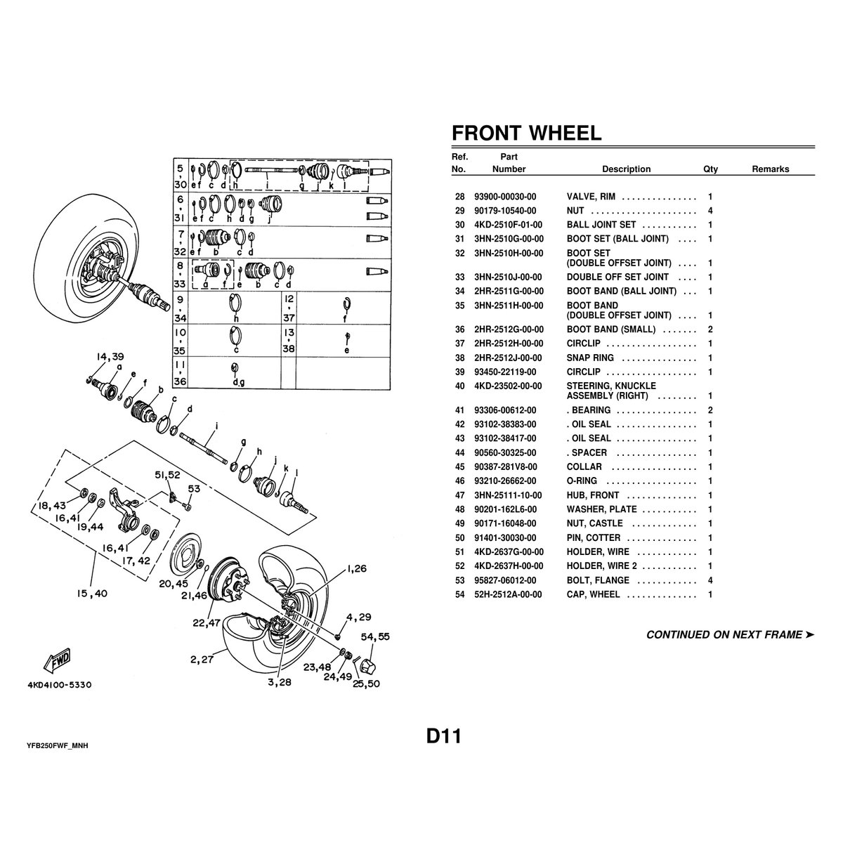 Yamaha YFB250FWF Parts Manual - Complete Parts Catalog PDF - Image 6
