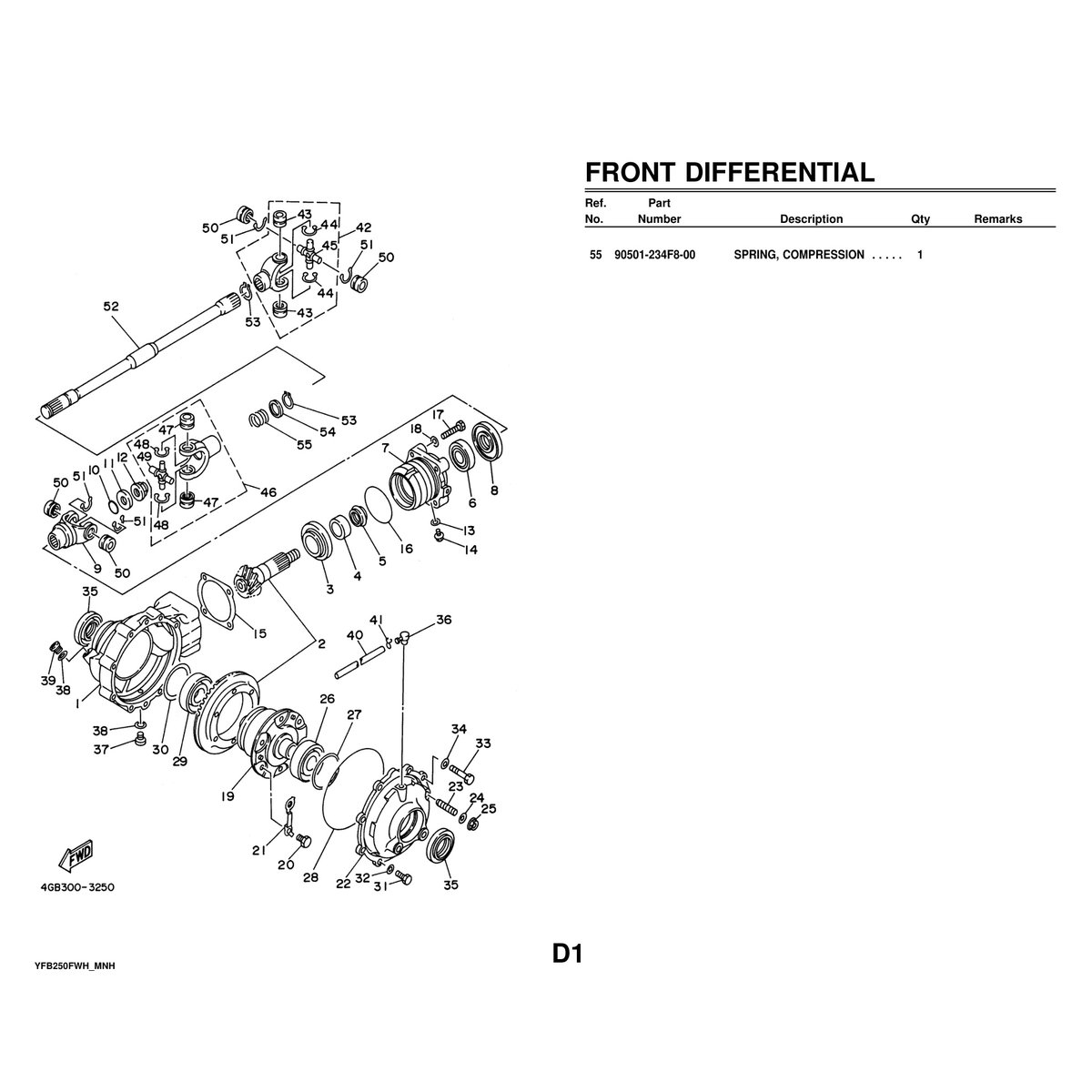 Yamaha YFB250FWH Parts Manual - Cylinder Head & Engine Components - Image 5