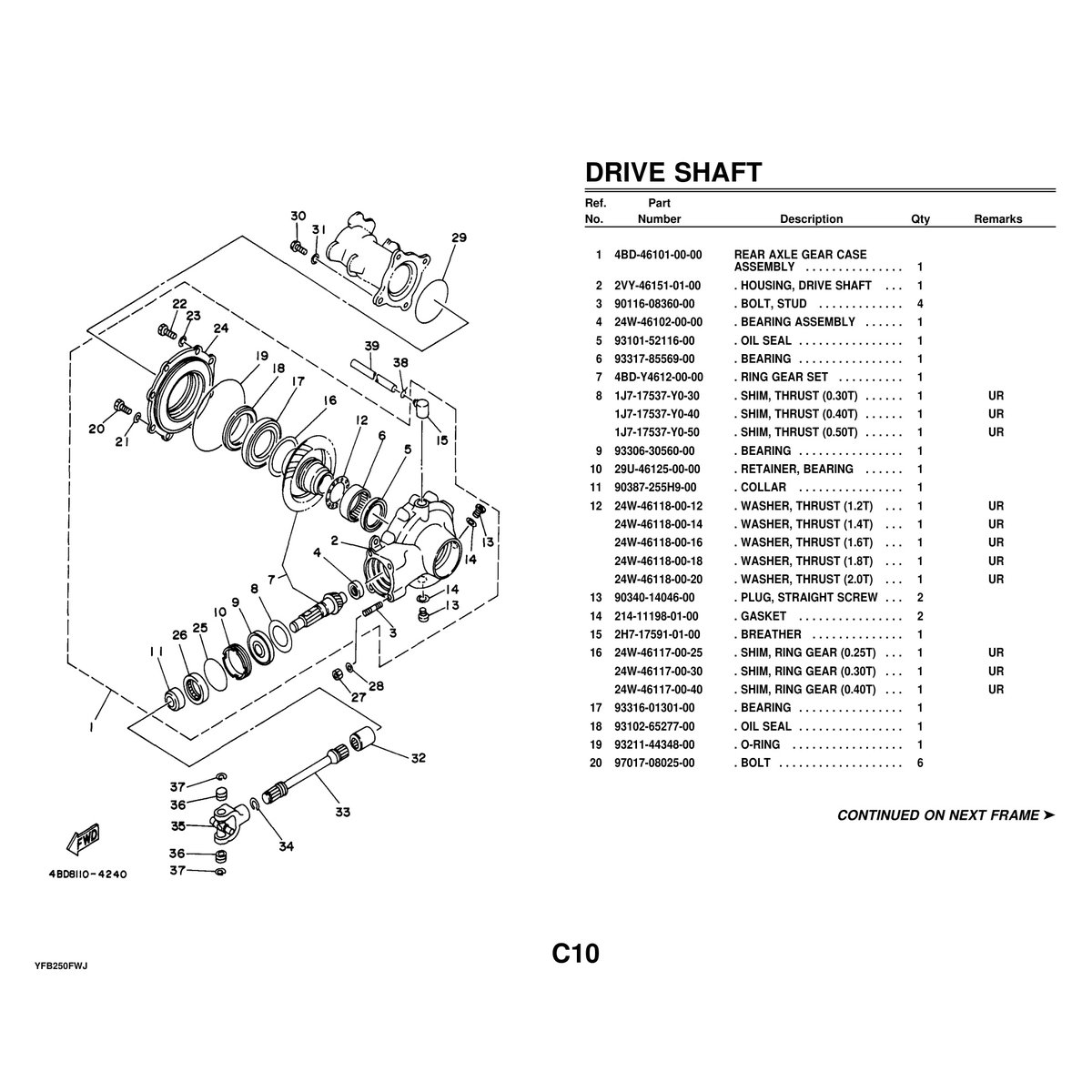 Yamaha YFB250FWJ Cylinder Head Parts Manual PDF Guide - Image 4