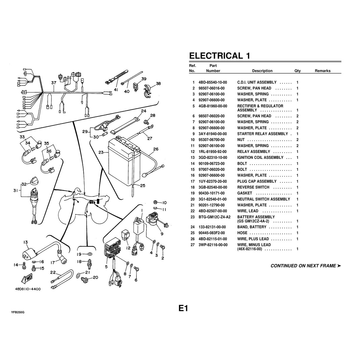 Yamaha YFB250G Cylinder Head Parts Manual PDF - Complete Assembly - Image 6