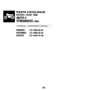 Yamaha YFM200DXS Parts Manual PDF - ATV Quad Parts Guide