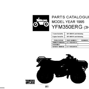 Yamaha YFM350ERG Parts Catalog Manual - Complete Parts Reference