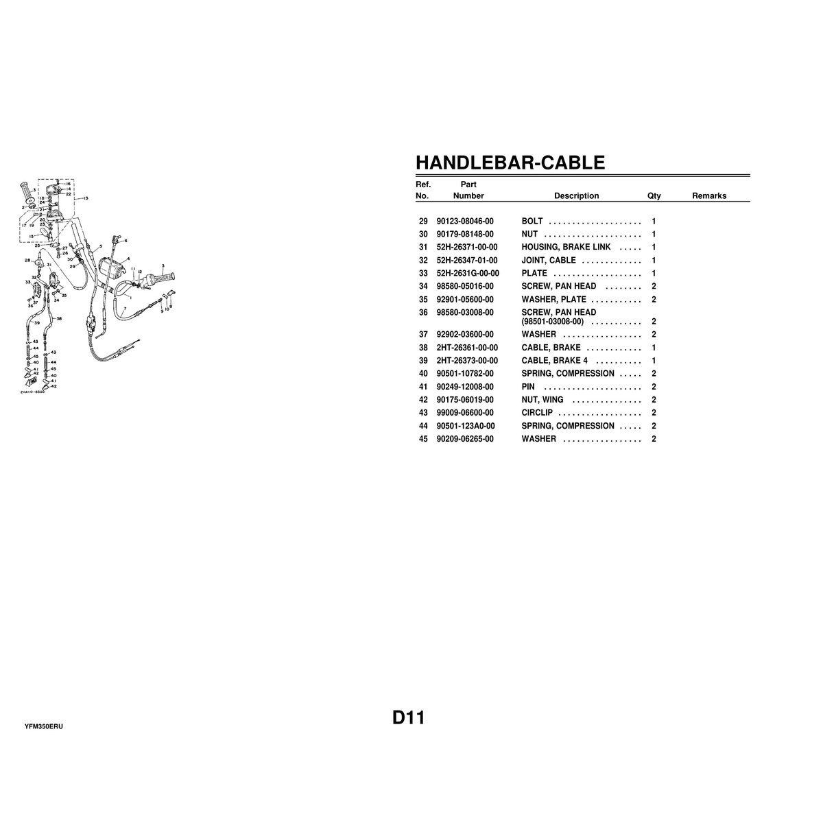 Yamaha YFM350ERU ATV Parts Manual Complete Reference Guide PDF - Image 5