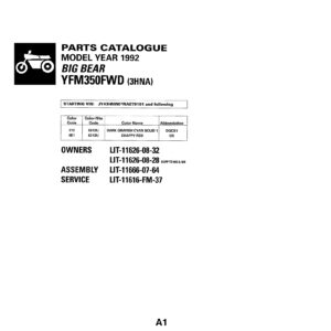 Yamaha YFM350FWD Parts Manual - Complete PDF Guide