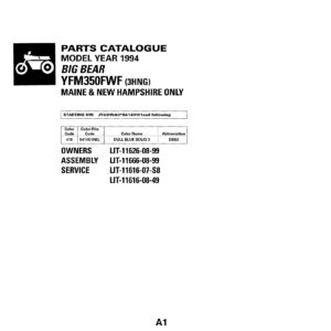 Yamaha YFM350FWF Parts Manual - ATV Quad Parts Diagrams PDF