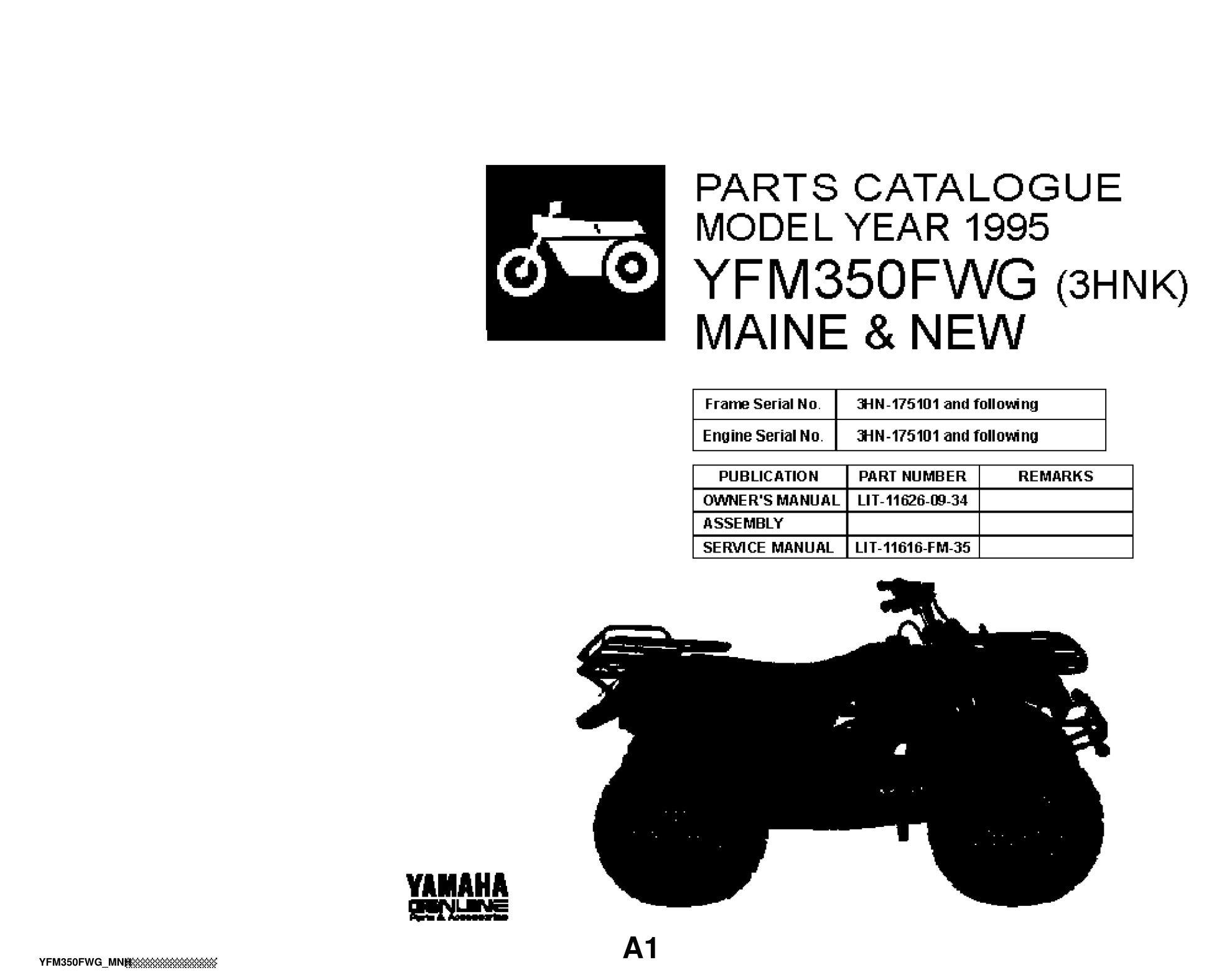Yamaha YFM350FWG Parts Manual PDF - Complete Parts Catalog