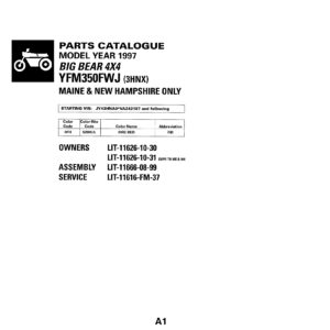 Yamaha YFM350FWJ Parts Manual - Complete PDF Guide