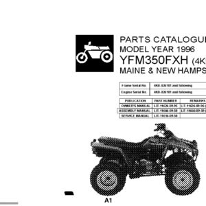 Yamaha YFM350FXH ATV Parts Manual - Complete PDF Guide