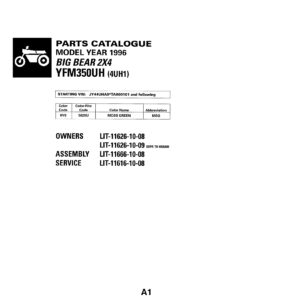 Yamaha YFM350UH Parts Manual - Complete PDF Guide
