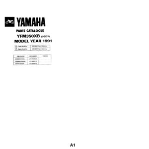 Yamaha YFM350XB Parts Manual - Complete Parts Catalog PDF