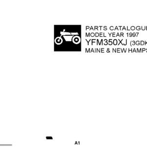 Yamaha YFM350XJ Parts Manual