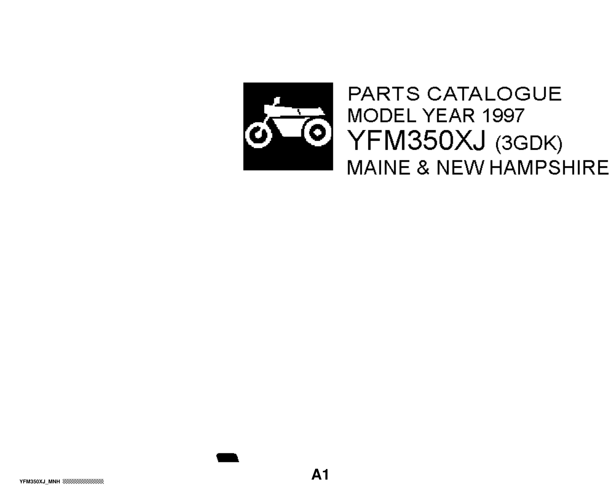 Yamaha YFM350XJ Parts Manual