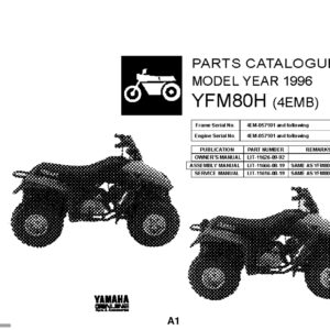 Yamaha YFM80H Parts Catalog Manual - ATV Quad Parts Guide PDF