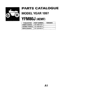 Yamaha YFM80J Parts Manual PDF - Complete Parts Catalog