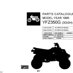 Yamaha YFZ350G Parts Manual