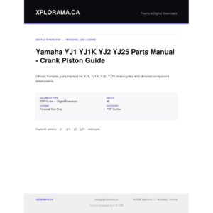 Yamaha YJ1 YJ2 YJ25 Parts Manual - Official PDF Download