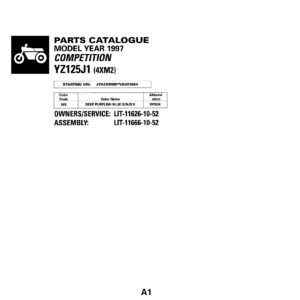 Yamaha YZ125J1 Parts Manual - Official PDF Parts Catalog