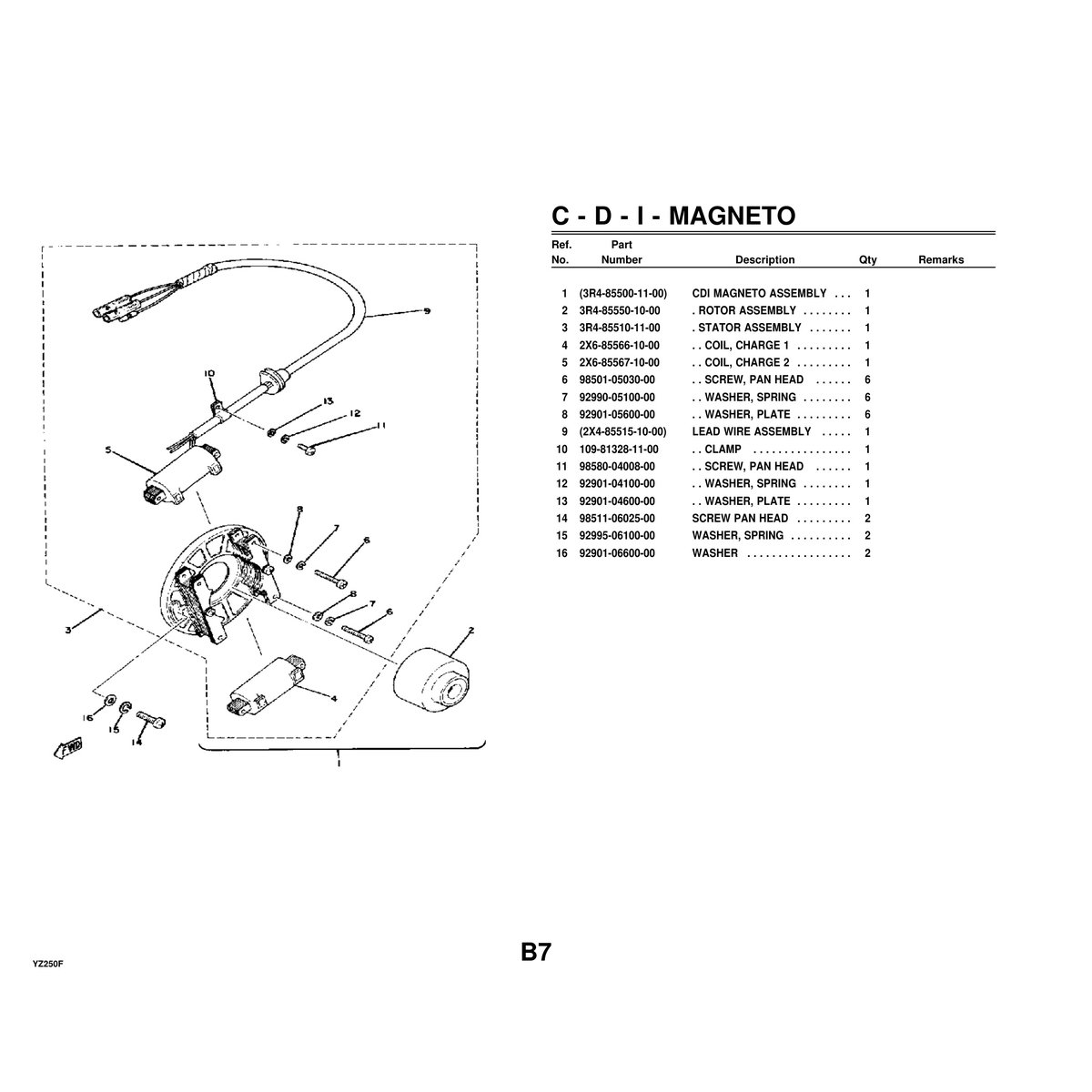 Yamaha YZ250F Parts Manual PDF - Complete Parts Catalog Guide - Image 2