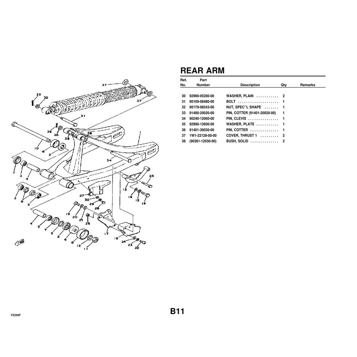 Yamaha YZ250F Parts Manual PDF - Complete Parts Catalog Guide - Image 3