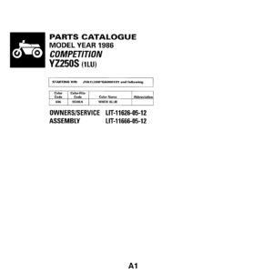 Yamaha YZ250S Parts Manual - Complete PDF Parts Catalog