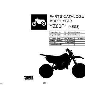 Yamaha YZ80F1 Parts Catalog Manual - Complete PDF Download