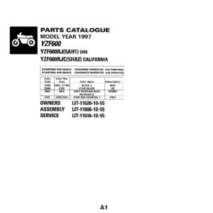 Yamaha YZF600RJ Parts Manual - Complete Parts Catalog PDF
