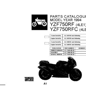 Yamaha YZF750RF Parts Catalog Manual - Complete PDF Guide