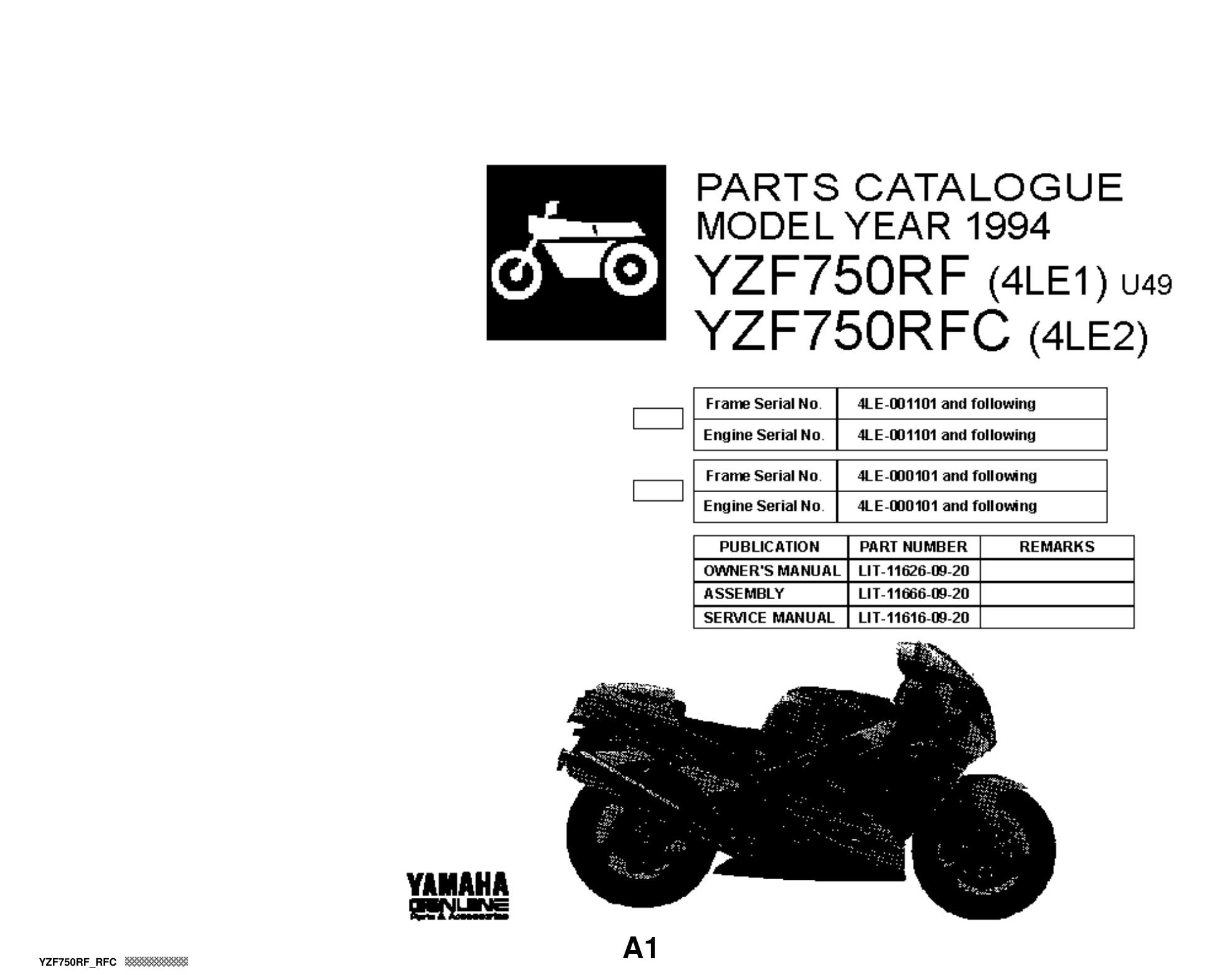 Yamaha YZF750RF Parts Catalog Manual - Complete PDF Guide
